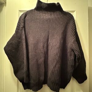 American Eagle Black Ribbed Sweater